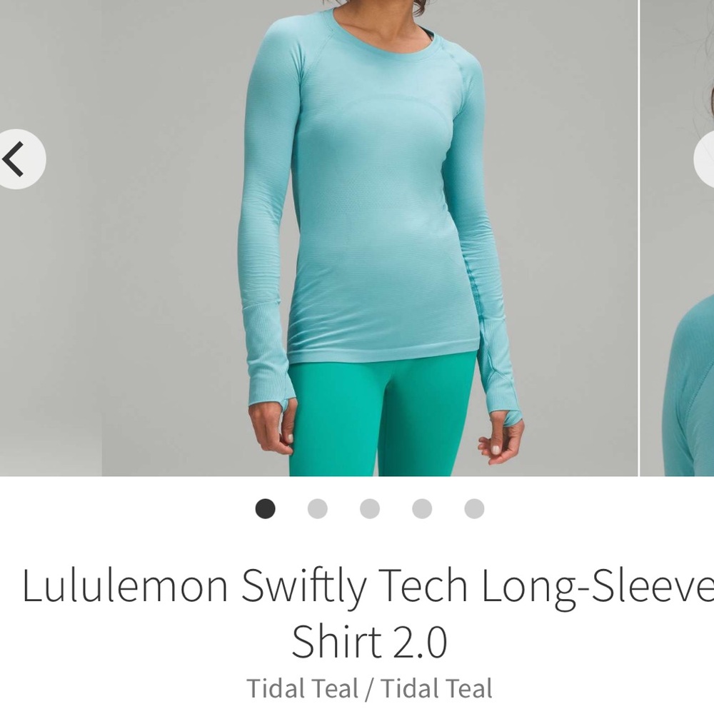 lululemon teal swiftly